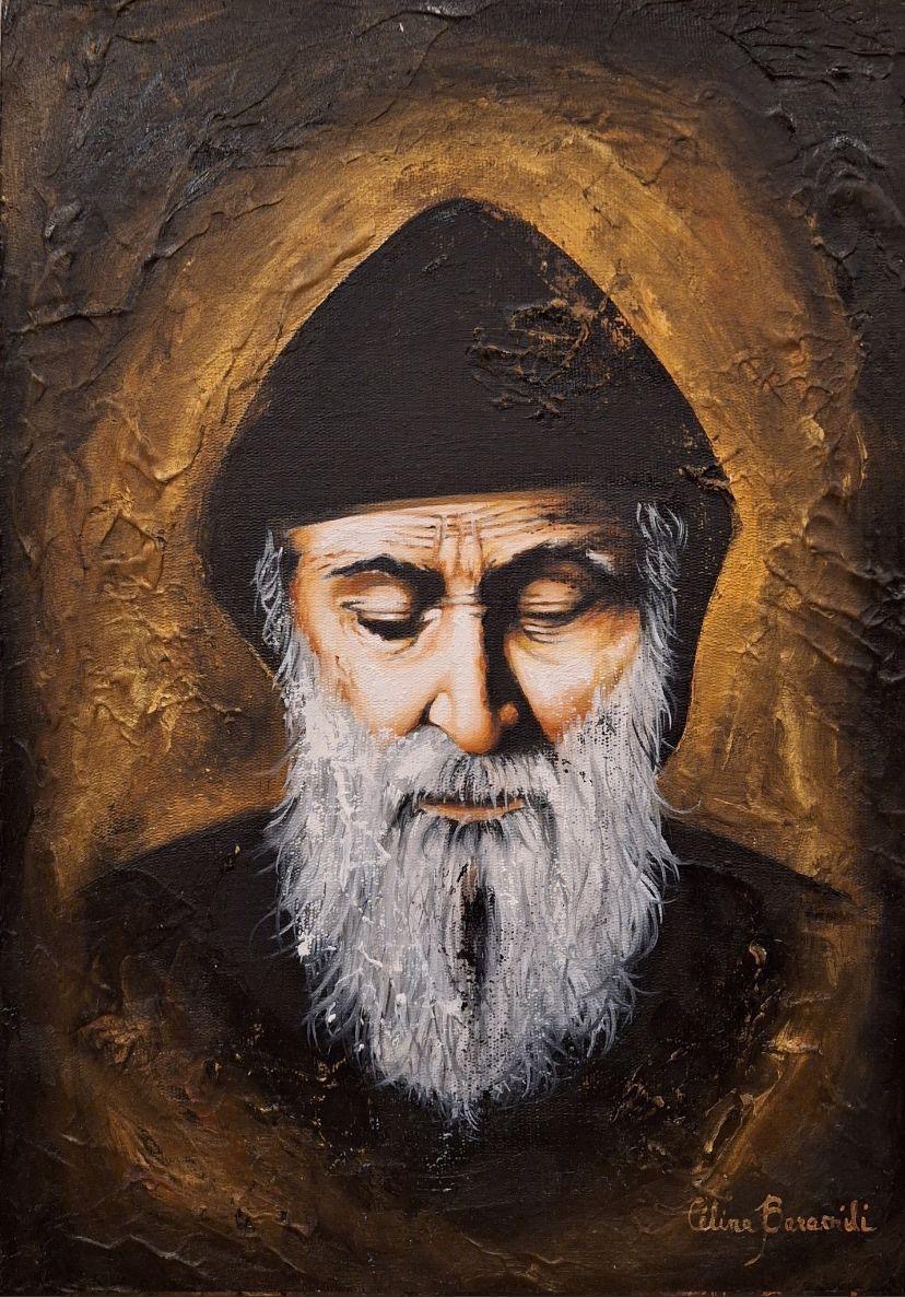 Original painting reference of Saint Charbel