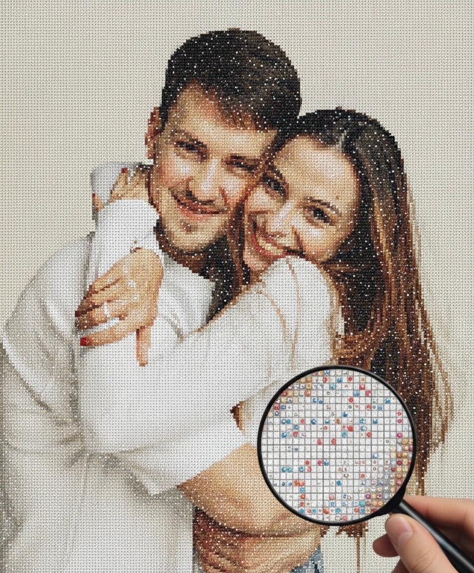 Custom diamond painting made from your photo